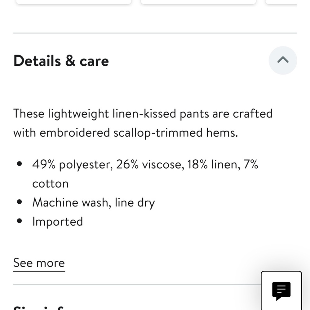 MNG Linen Blend Embroidered Scallop-Trimmed Wide Leg High Rise Culotte Trouser - Picture 13 of 16